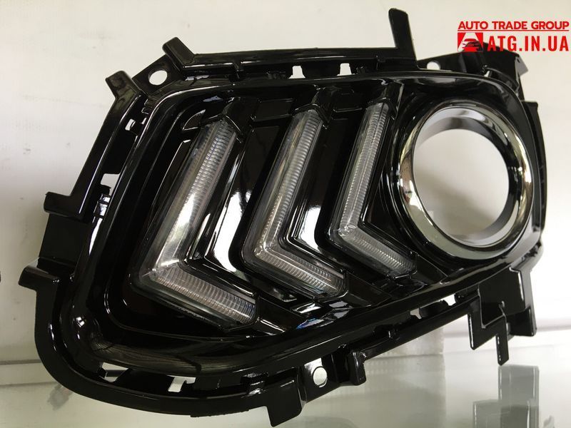 Ford Fusion 2013-2016 Комплект накладок птф DRL Led ДХО з проводкою підключення FF2013-36152 фото