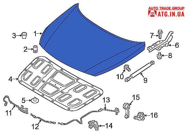 Hyundai SONATA 2015-2017 Капот 66400-C2000, 66400-3D200 SANHY16-282 фото