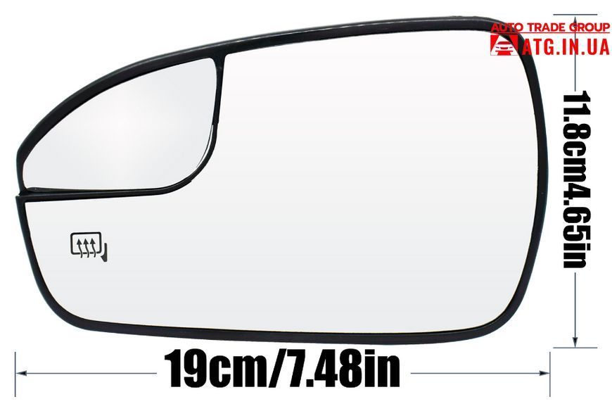 Ford Fusion mk5 2013-2020 Зеркальный элемент левый с подогревом DS7Z17K707F, KS7Z17K707G DS7Z17K707F фото